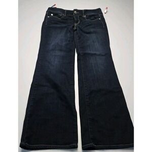 Dark AMERICAN EAGLE SUPER STRETCH SLIM BOOT DENIM BLUE JEANS WOMENS SIZE 12 R